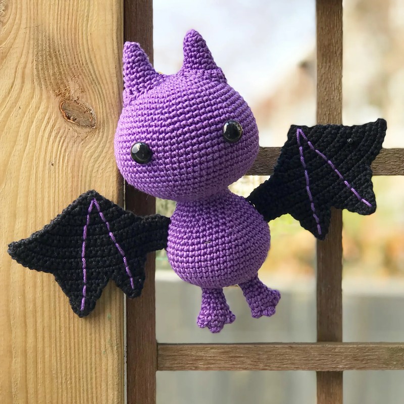Boneka Rajut Fluffy Bat Kelelawar — DIY Fluffies