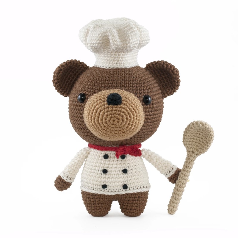 Boneka Rajut Bear Chef Koki — DIY Fluffies