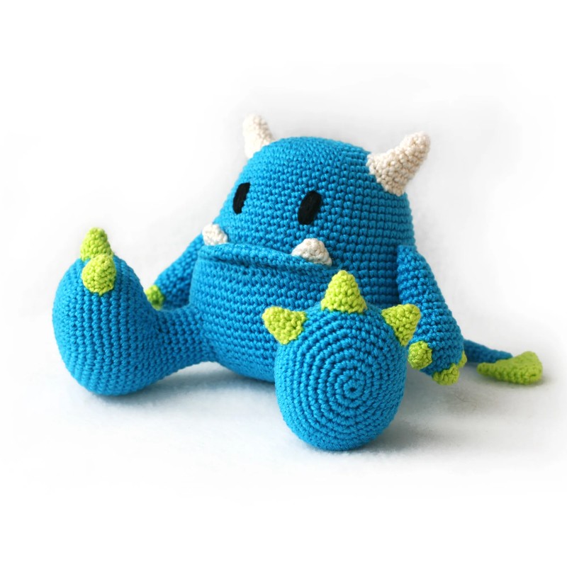 Boneka Rajut Mr. Blue Monster — DIY Fluffies